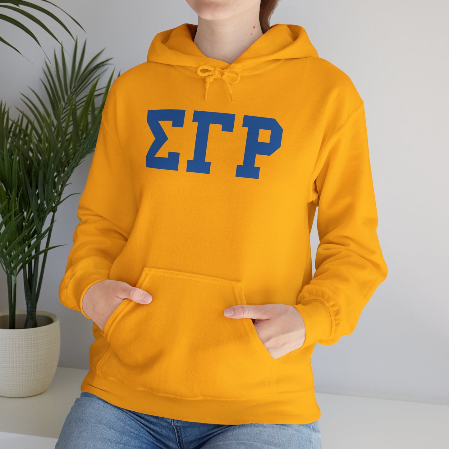 Sigma Gamma Rho Letter Hoodie - Gold