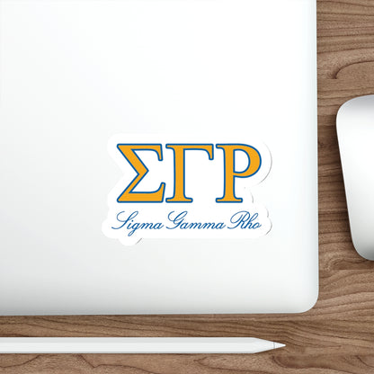 Sigma Gamma Rho Sticker - Sorority Letters Script