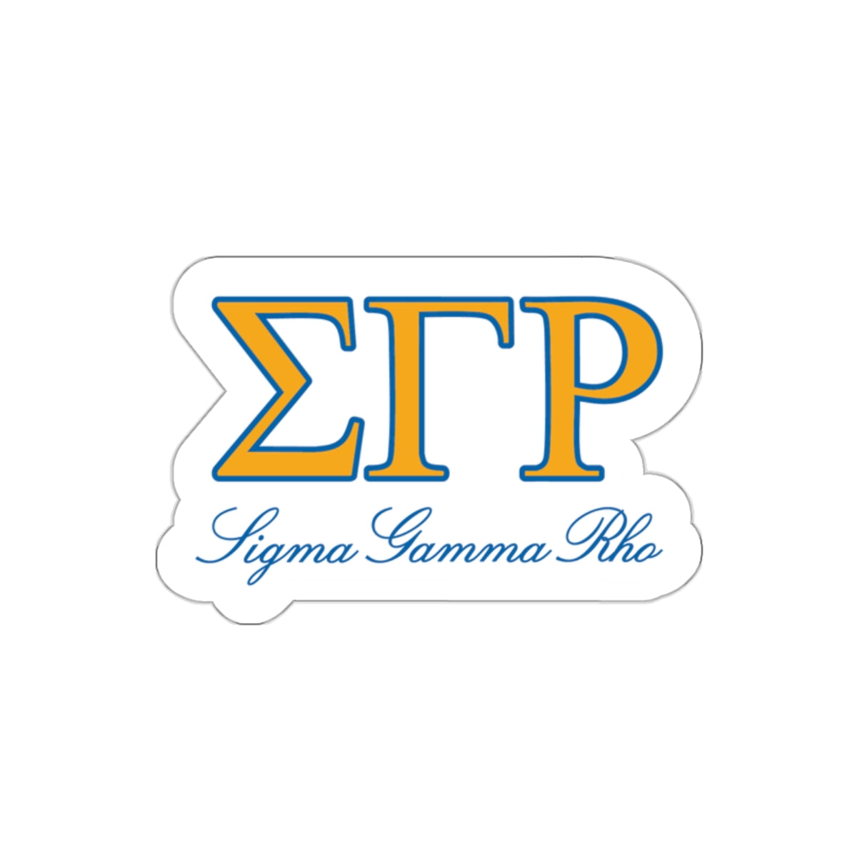 Sigma Gamma Rho Sticker - Sorority Letters Script