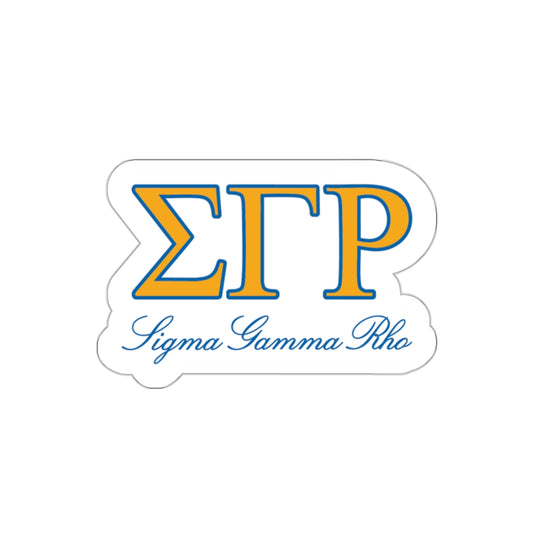 Sigma Gamma Rho Sticker - Sorority Letters Script