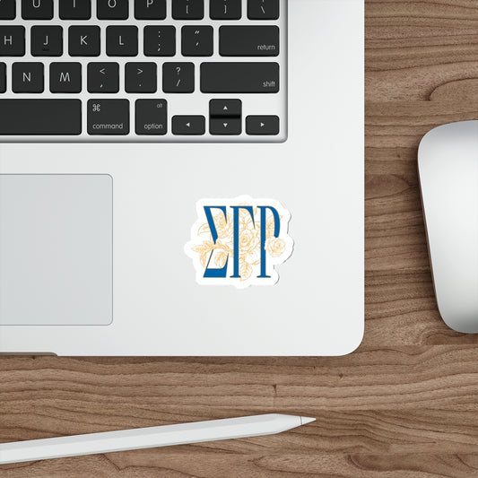 Sigma Gamma Rho Sticker - Floral Letters