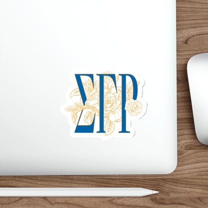 Sigma Gamma Rho Sticker - Floral Letters