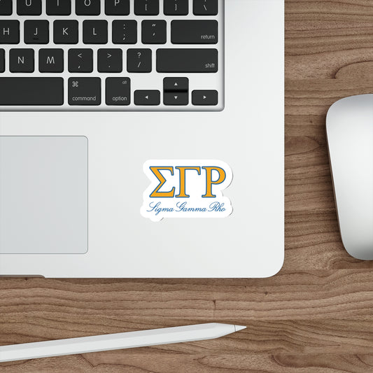 Sigma Gamma Rho Sticker - Sorority Letters Script