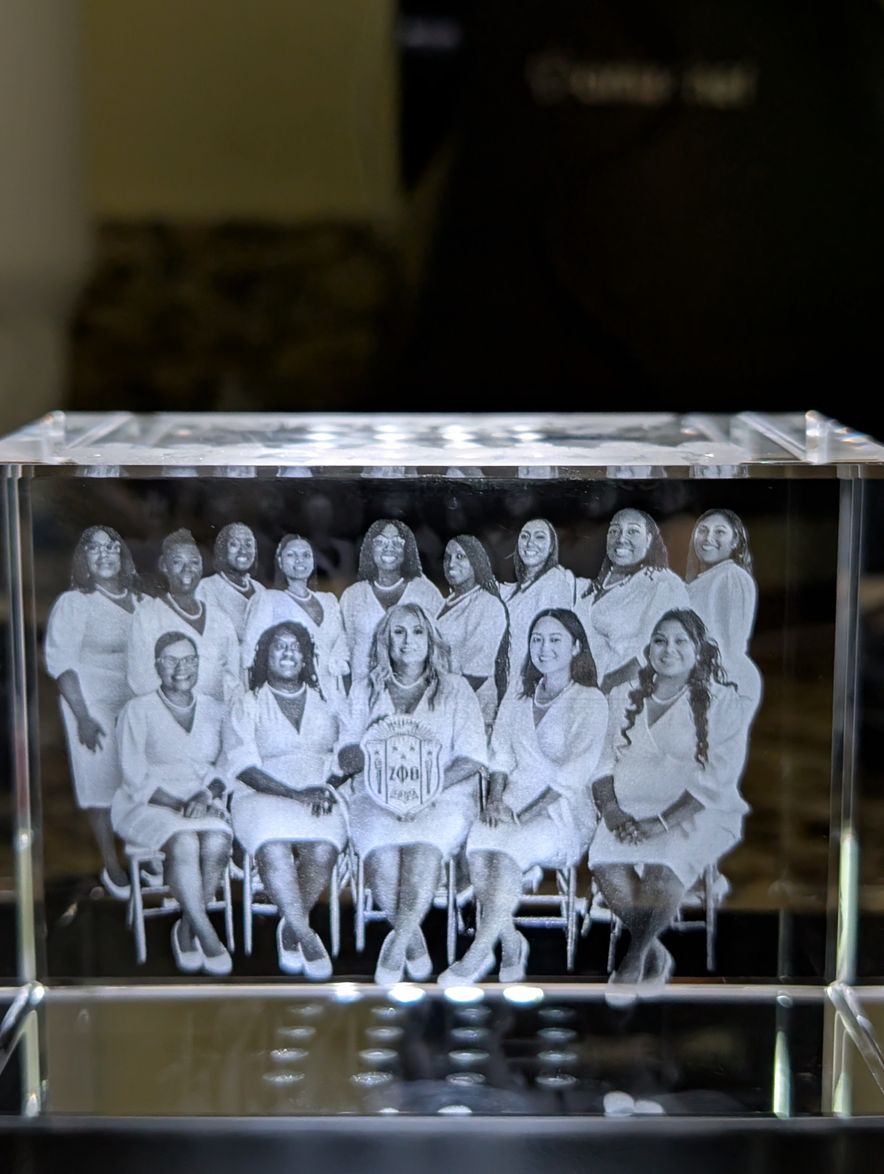 Custom 3-D Crystal Cube